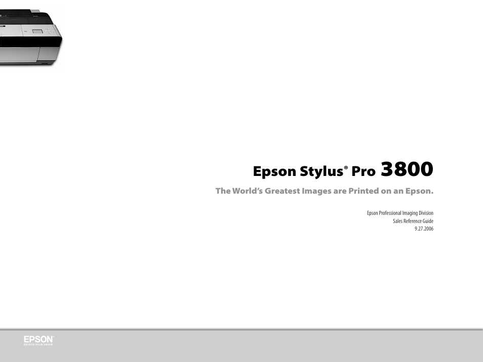 Epson 3800 User Manual | 41 pages