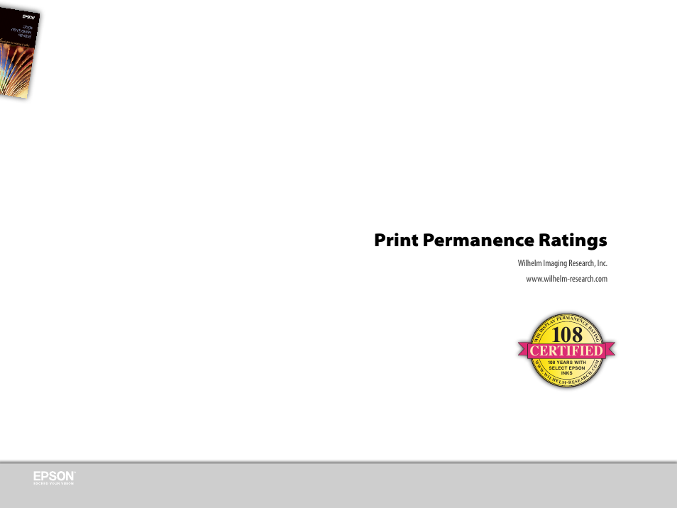 Print permanence ratings, Certified | Epson 3800 User Manual | Page 38 / 41