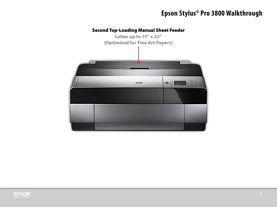 Epson stylus® pro 3800 walkthrough | Epson 3800 User Manual | Page 6 / 41