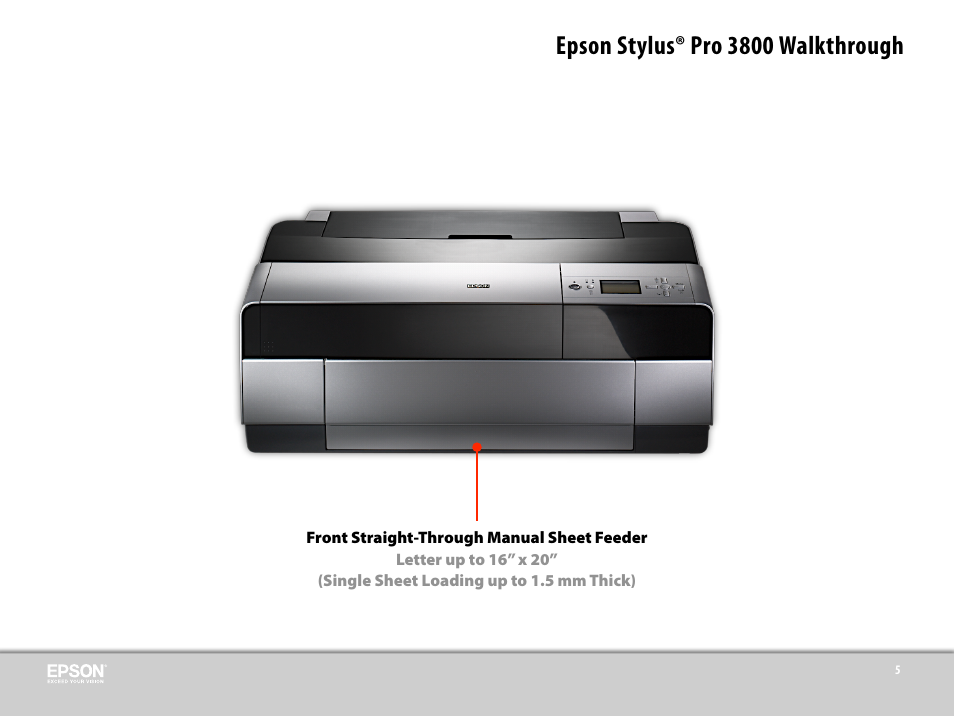 Epson stylus® pro 3800 walkthrough | Epson 3800 User Manual | Page 8 / 41