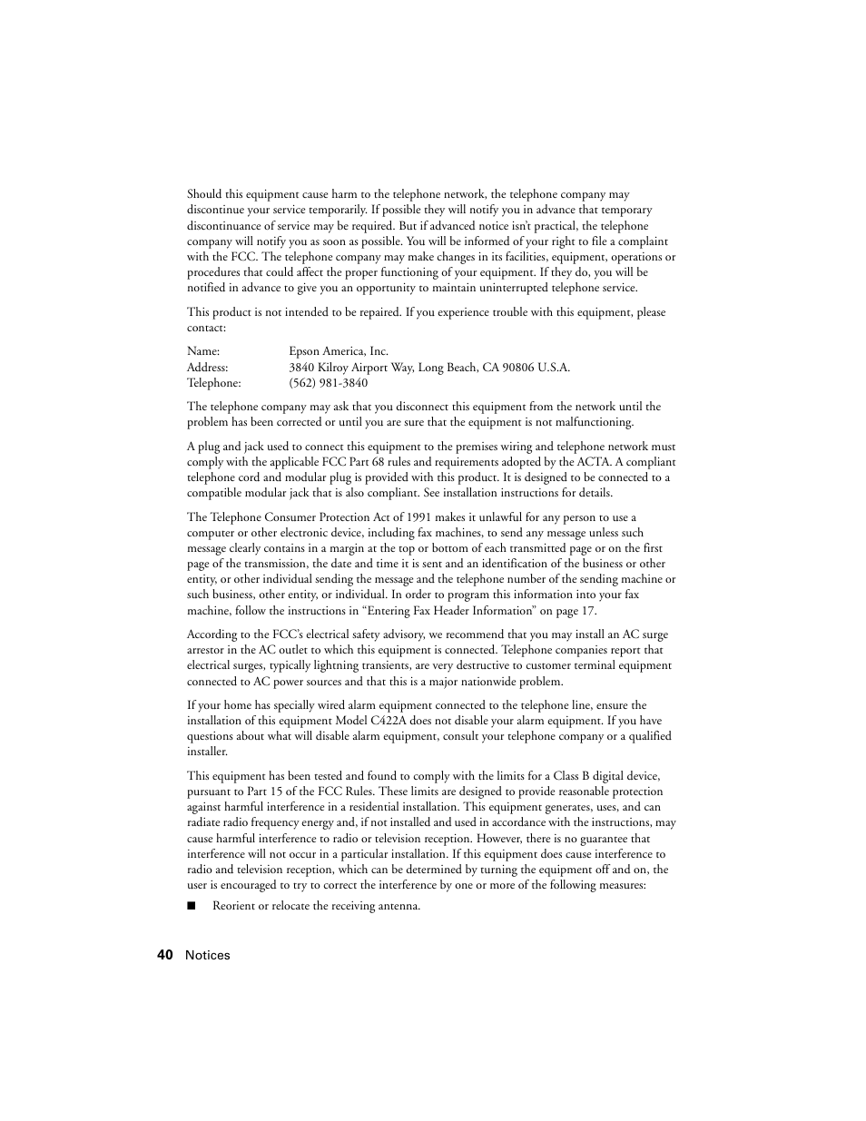 Epson WorkForce 645 User Manual | Page 40 / 44
