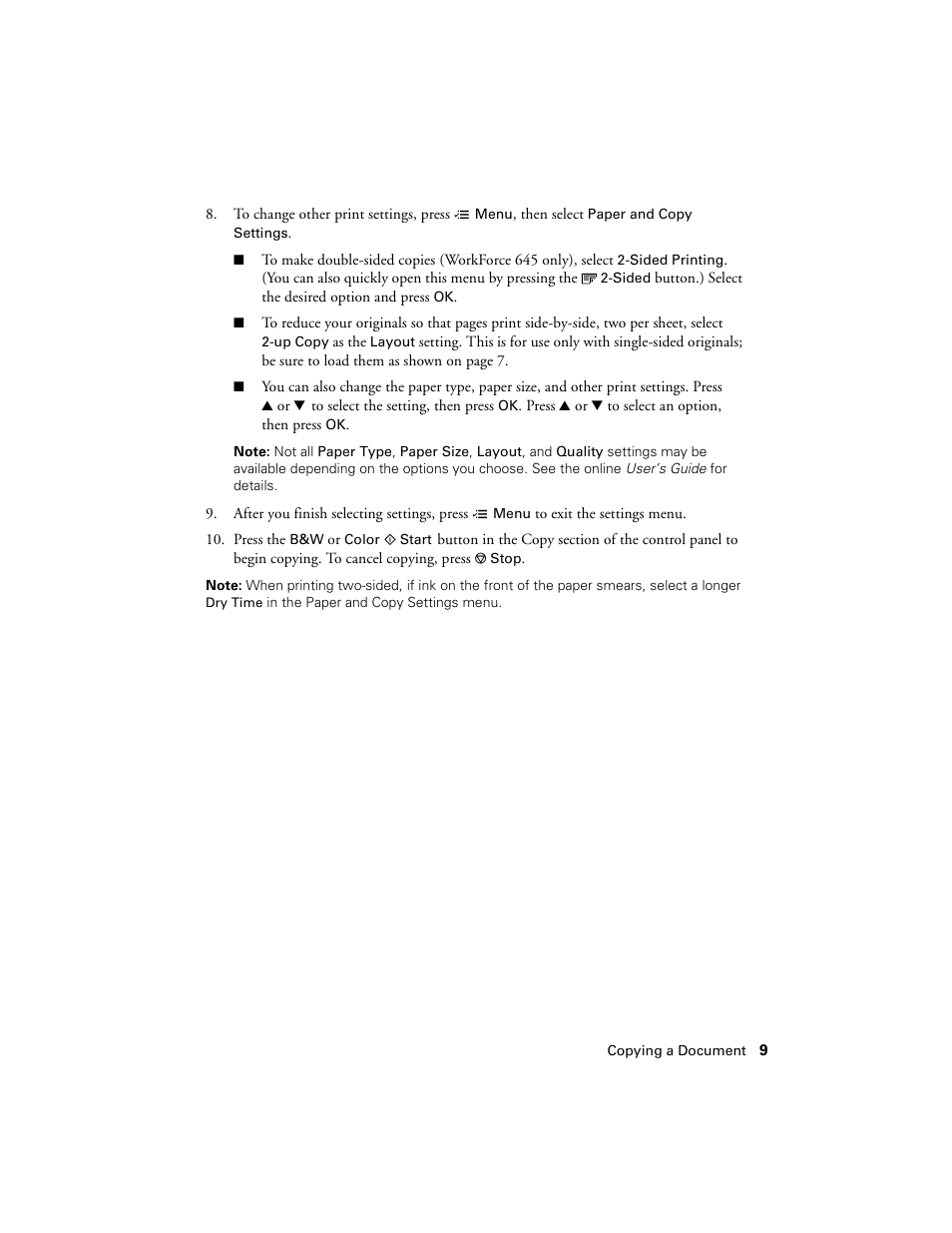 Epson WorkForce 645 User Manual | Page 9 / 44