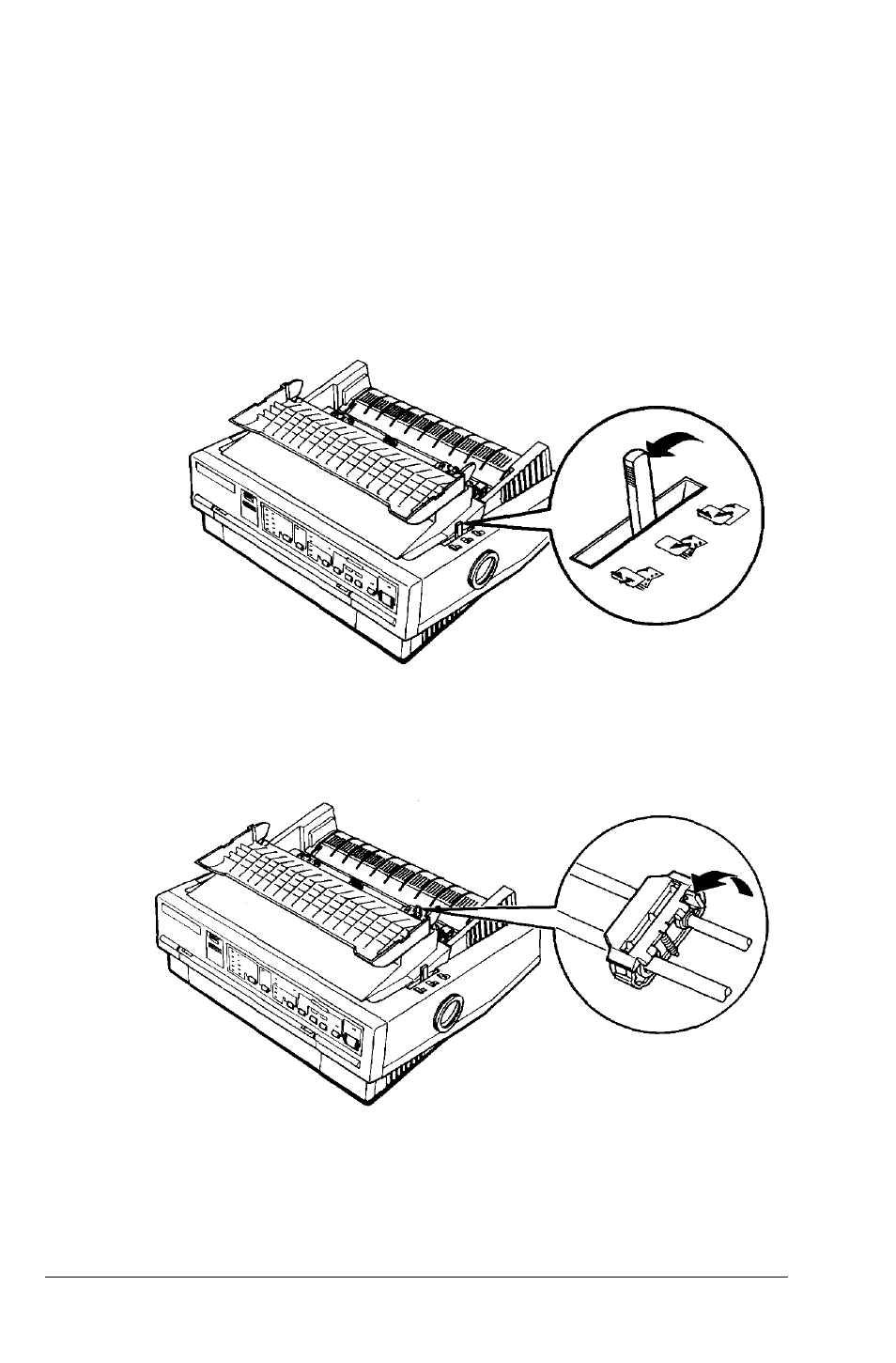 Loading continuous paper with the push tractor, Loading continuous paper with the push tractor -12 | Epson 5000 User Manual | Page 50 / 176