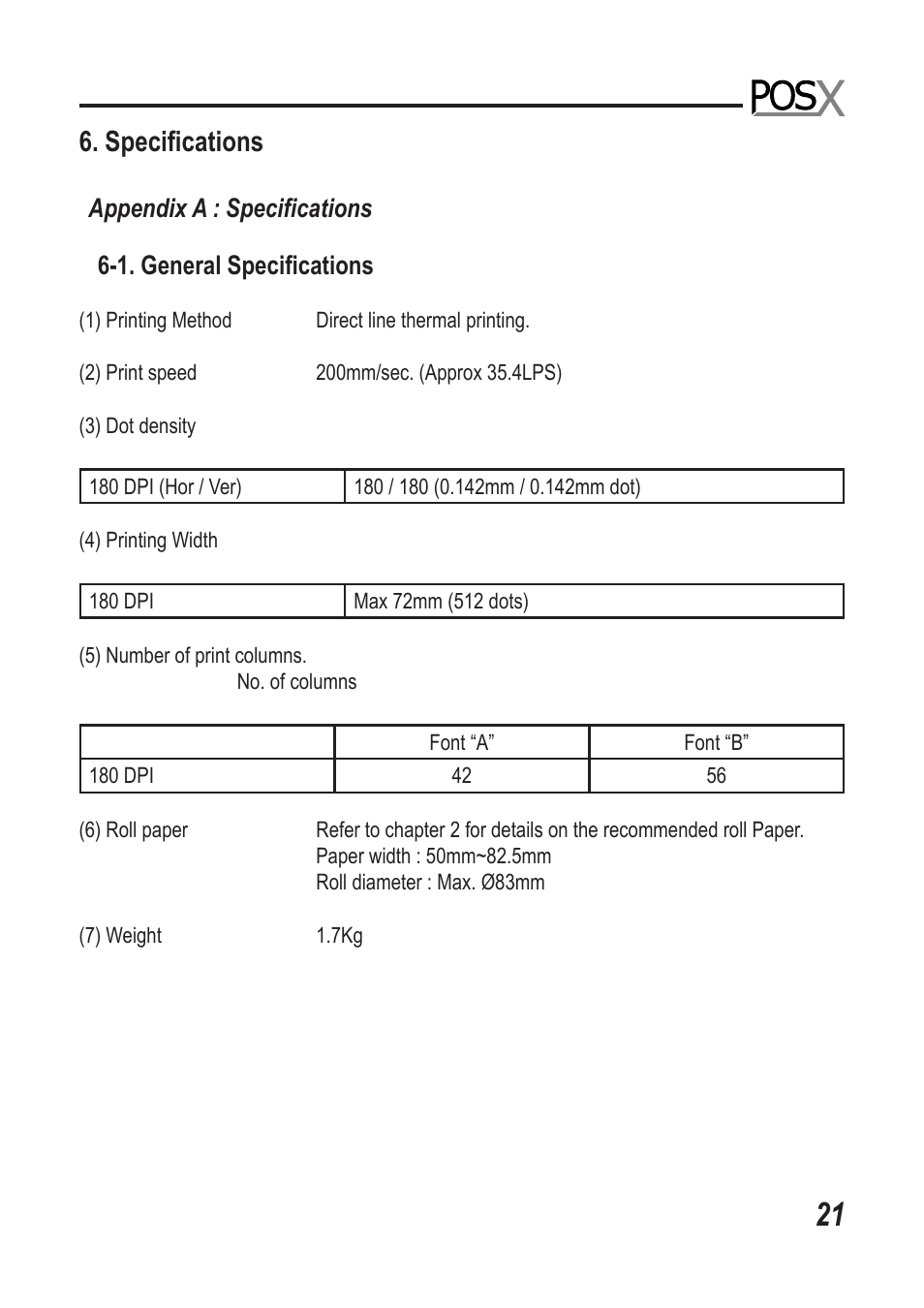 Speciﬁcations | Epson XR510 User Manual | Page 22 / 29