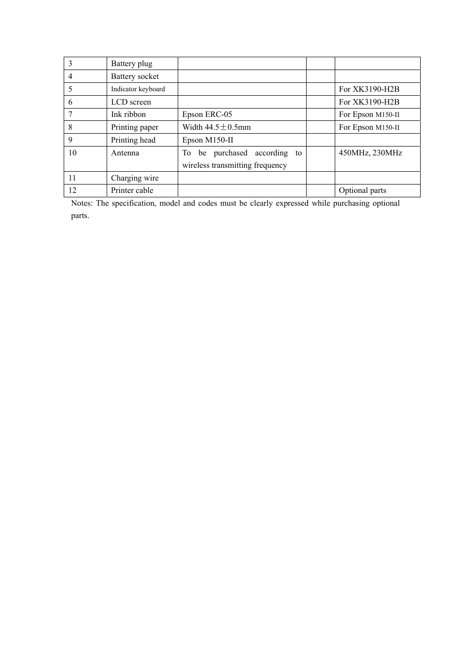 Epson XK3190-H2B User Manual | Page 20 / 20