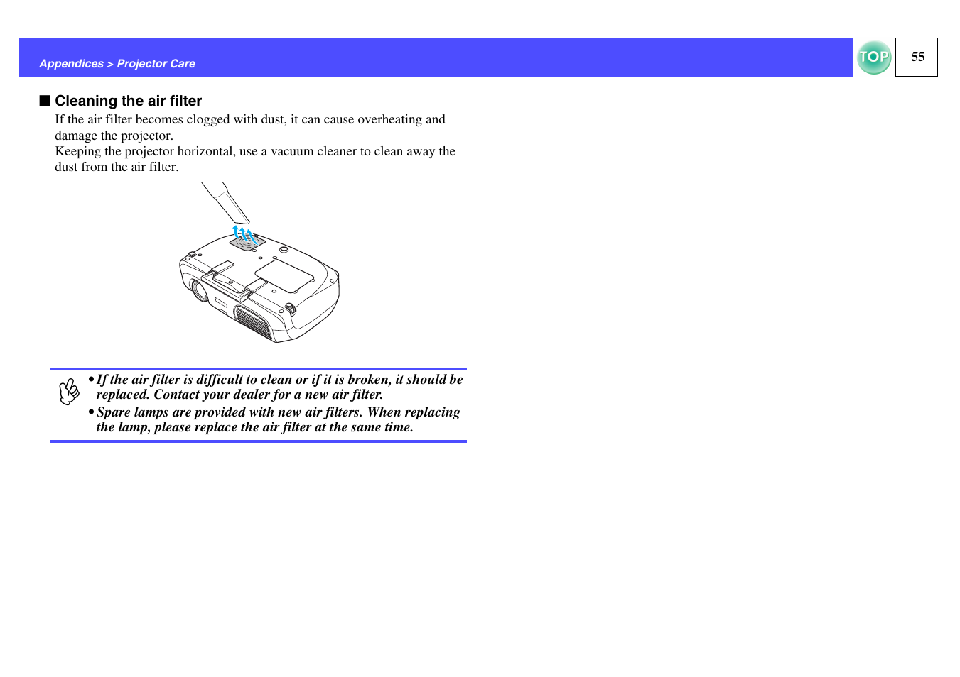 P.55 | Epson ELPLP29 User Manual | Page 56 / 75