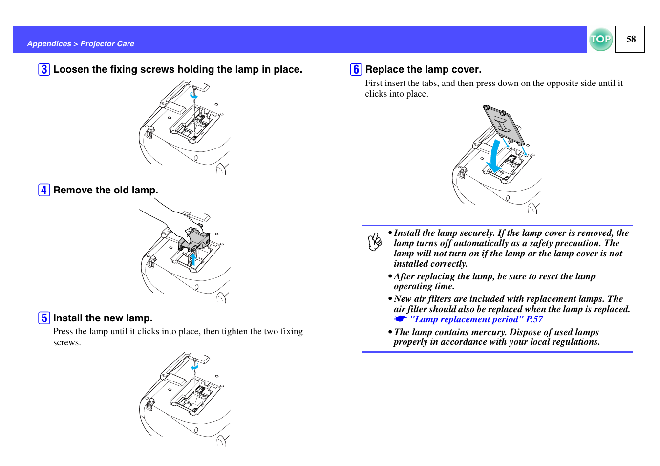 Epson ELPLP29 User Manual | Page 59 / 75