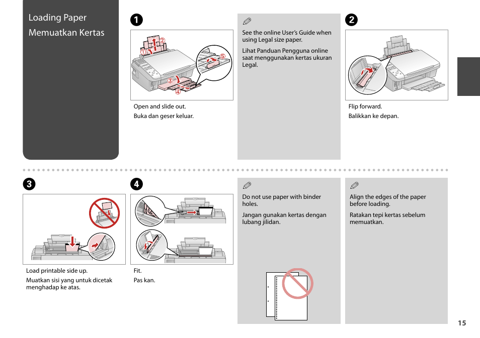 Ab c d | Epson STYLUS SX400  EN User Manual | Page 15 / 64