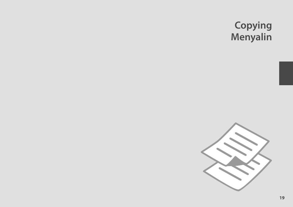 Copying menyalin | Epson STYLUS SX400  EN User Manual | Page 19 / 64