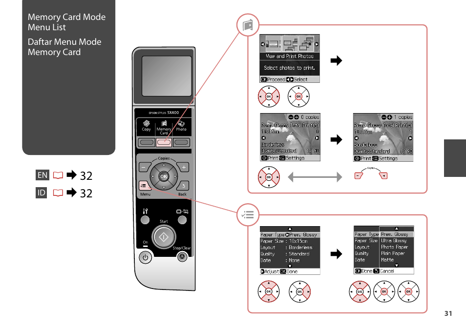R& 32 | Epson STYLUS SX400  EN User Manual | Page 31 / 64