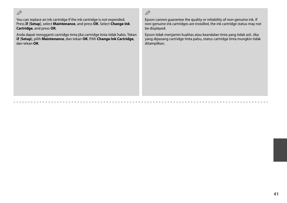 Epson STYLUS SX400  EN User Manual | Page 41 / 64