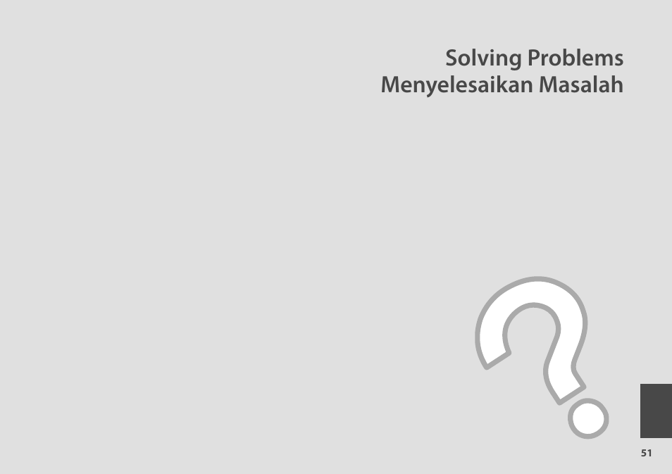 Solving problems menyelesaikan masalah | Epson STYLUS SX400  EN User Manual | Page 51 / 64