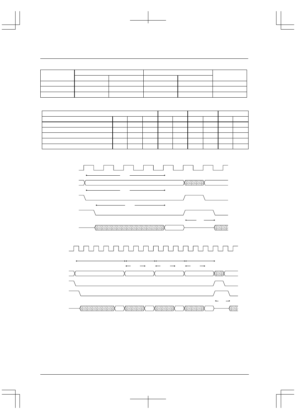 A.3 rom and burst rom, Burst rom and mask rom interface setup examples, Burst rom and mask rom interface timing | Epson S1C33210 User Manual | Page 114 / 559