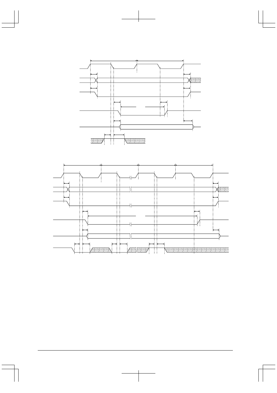 Sram write cycle (basic cycle: 2 cycles), Sram write cycle (when wait cycles are inserted) | Epson S1C33210 User Manual | Page 94 / 559