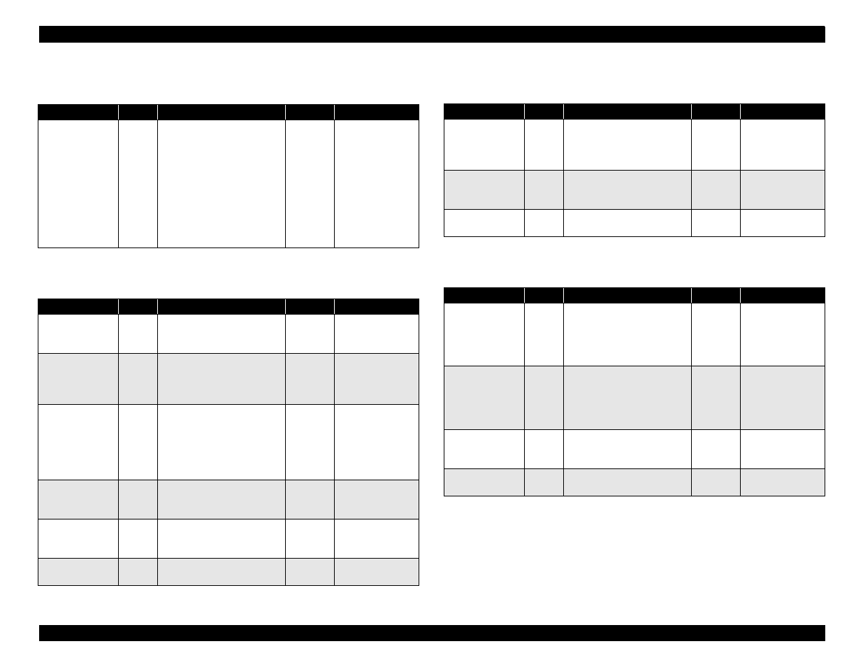 Table 3-5, Table 3-6, Table 3-7 | Table 3-8 | Epson Perfection 610 User Manual | Page 24 / 52