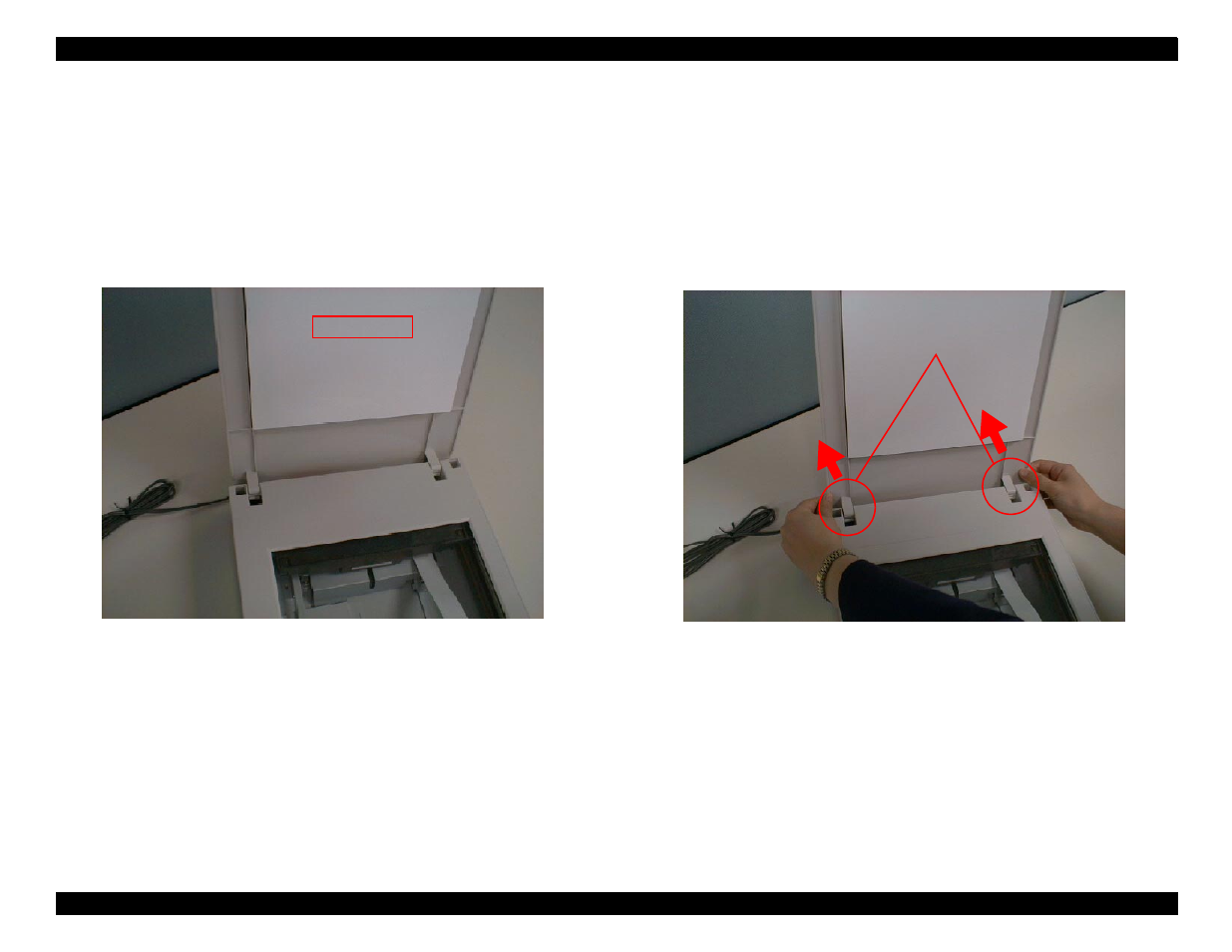 2 document cover removal | Epson Perfection 610 User Manual | Page 28 / 52