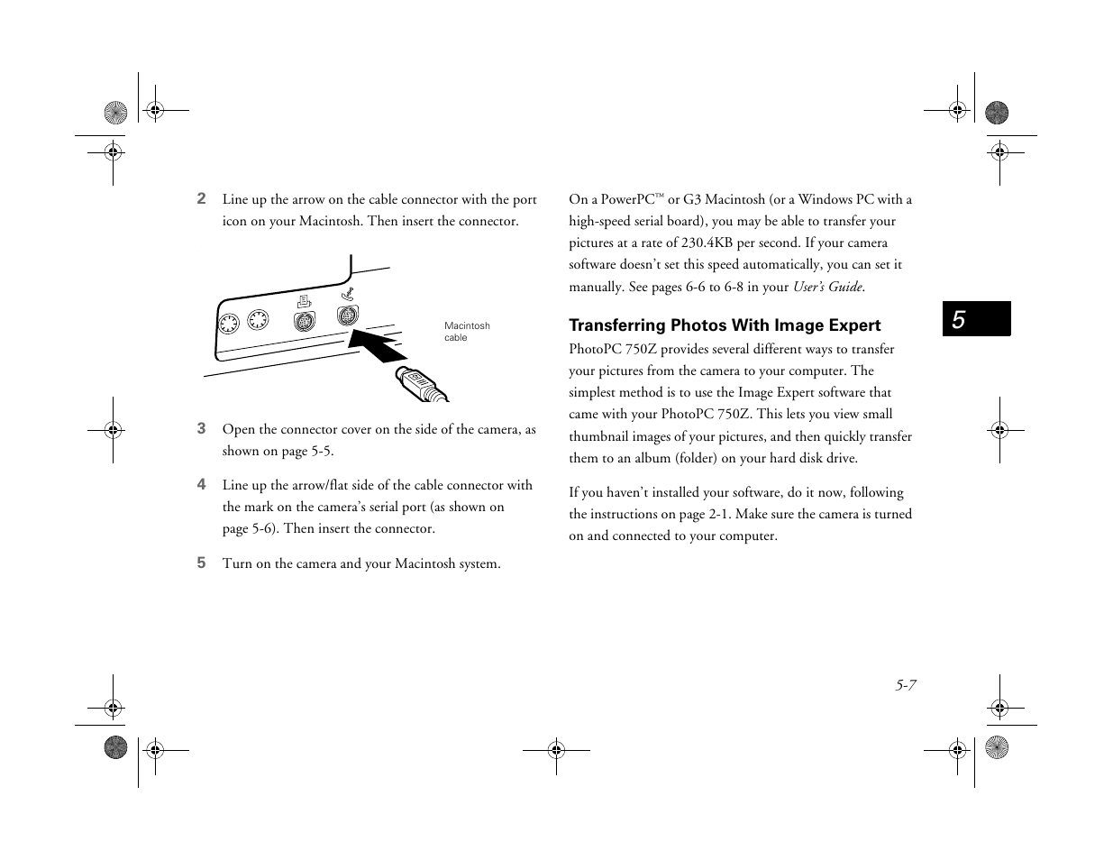 Transferring photos with image expert | Epson PhotoPC 750Z User Manual | Page 45 / 53