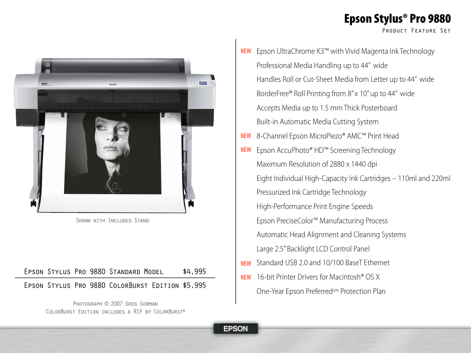 Epson stylus® pro 9880 | Epson 995 User Manual | Page 7 / 52