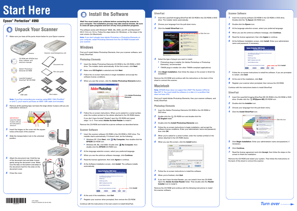 Epson 4990 Photo User Manual | 8 pages