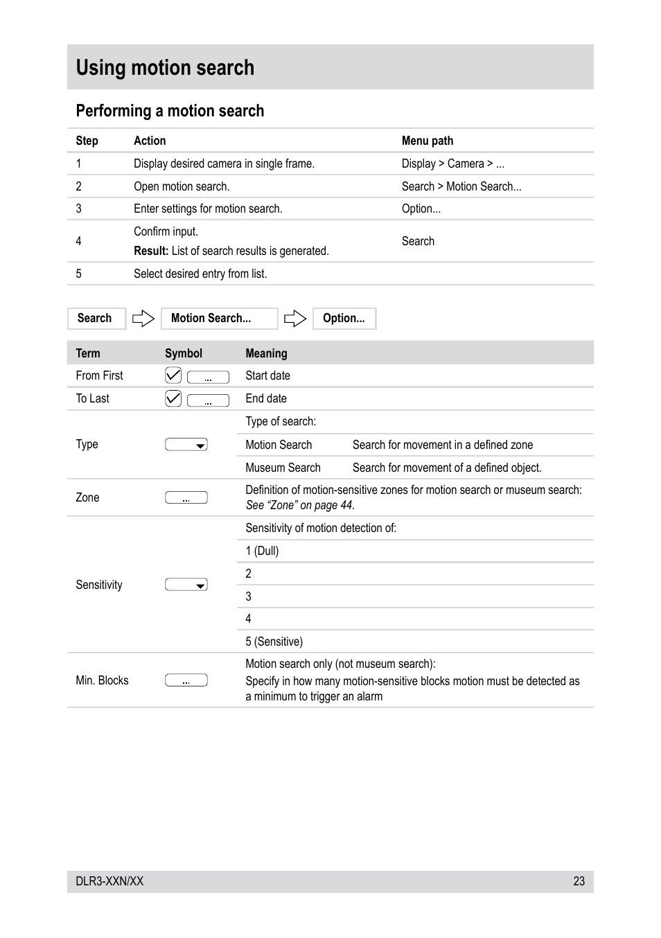 Using motion search, Performing a motion search | Epson DLR3-08N/660CDV User Manual | Page 23 / 64