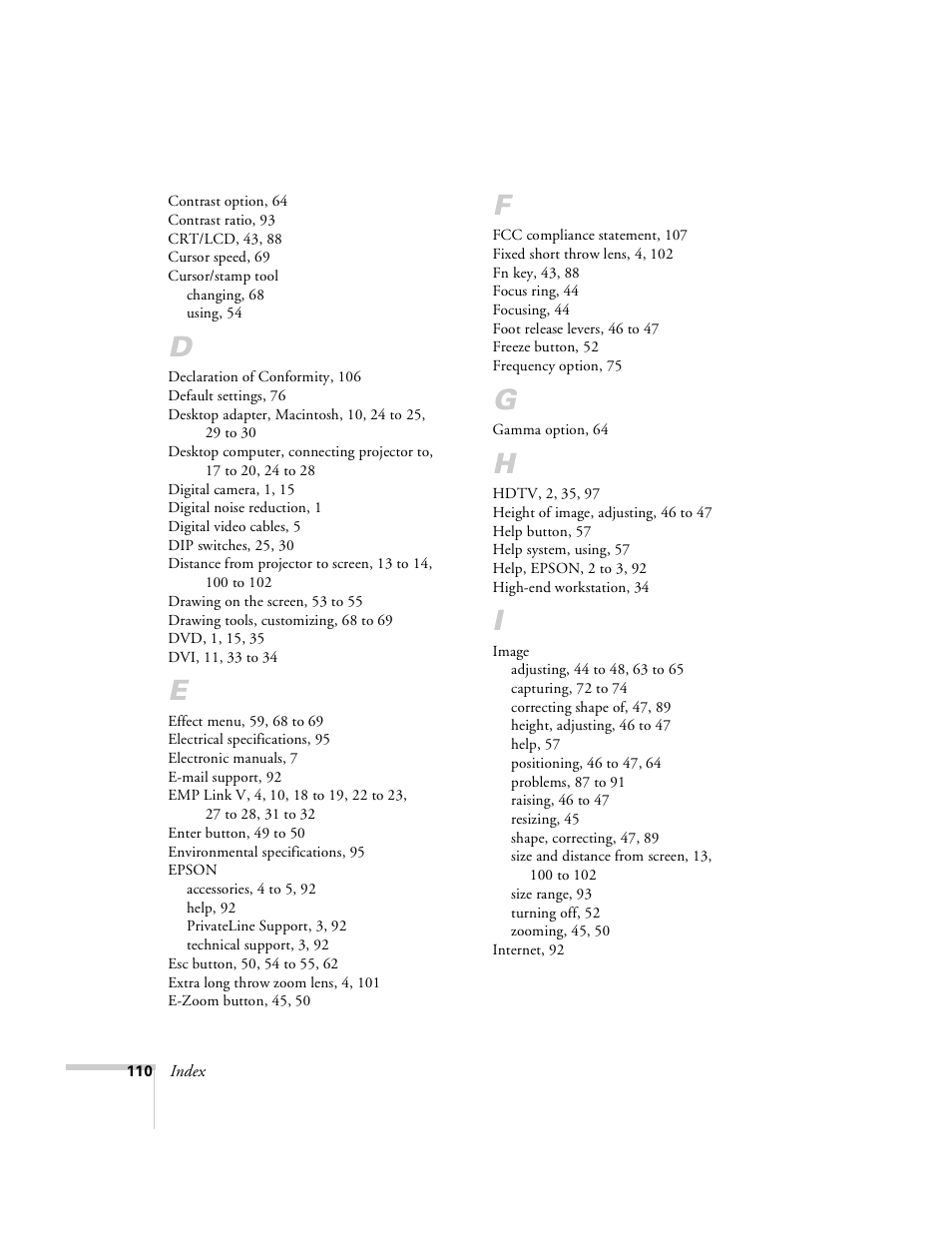Epson 8100i User Manual | Page 116 / 120
