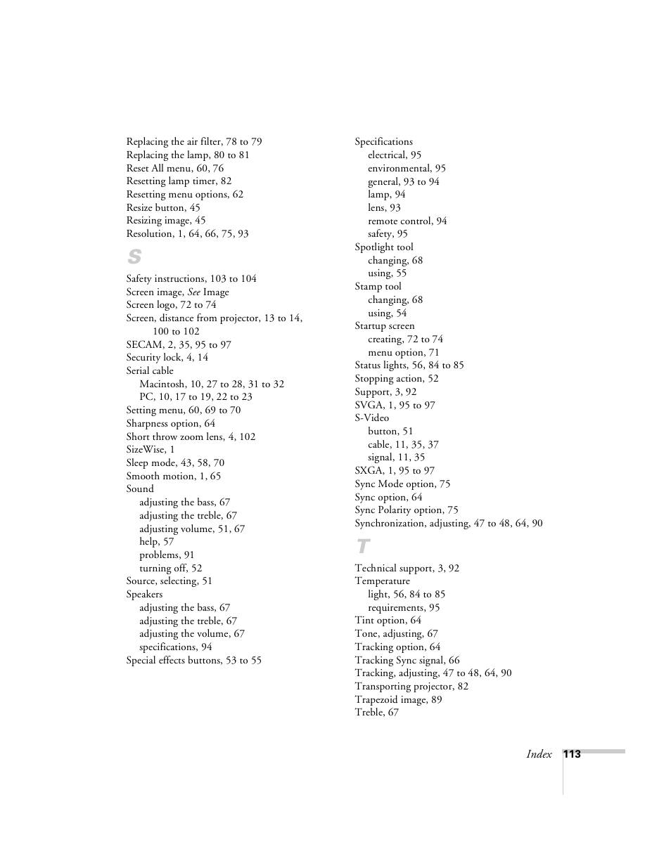 Epson 8100i User Manual | Page 119 / 120