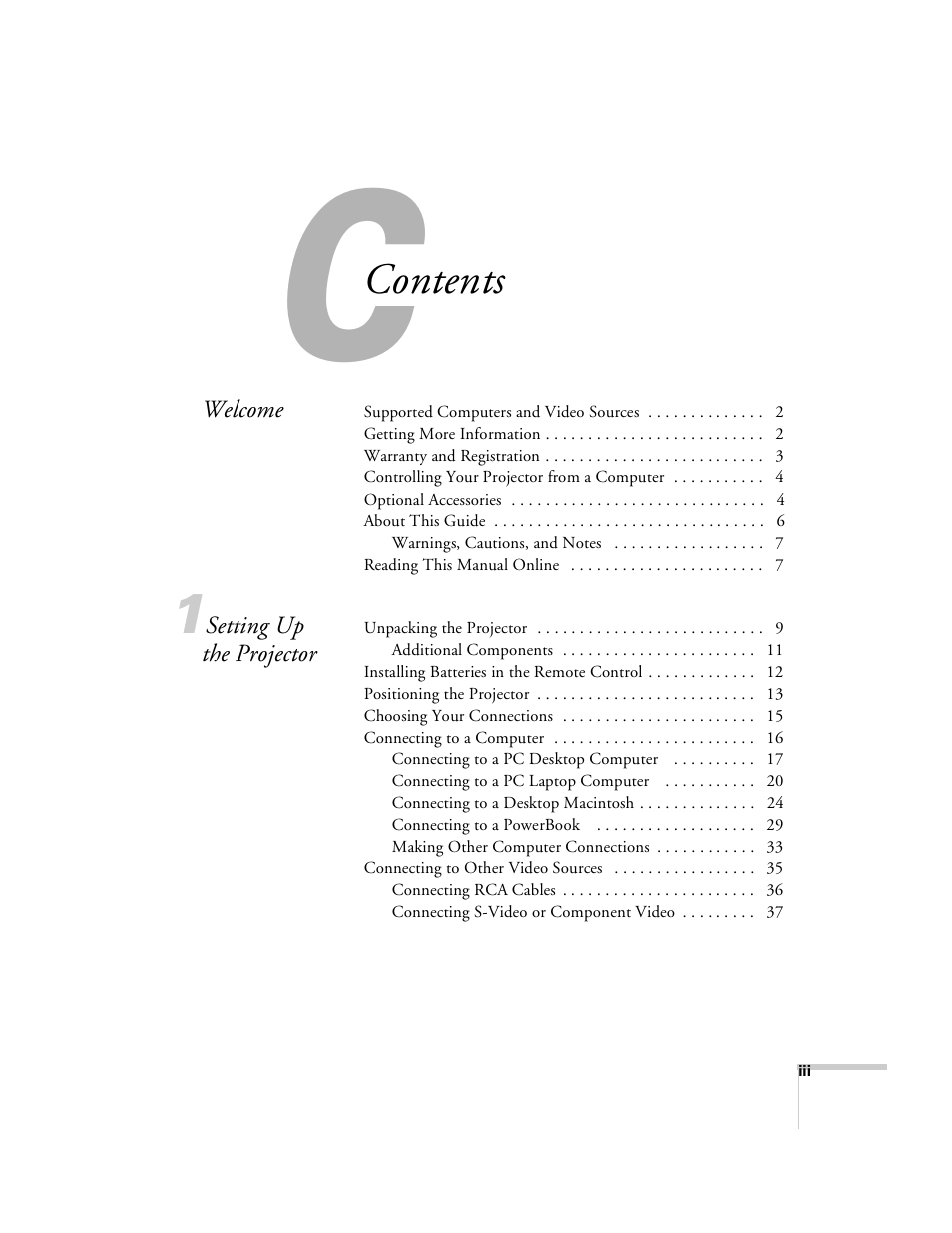 Epson 8100i User Manual | Page 3 / 120
