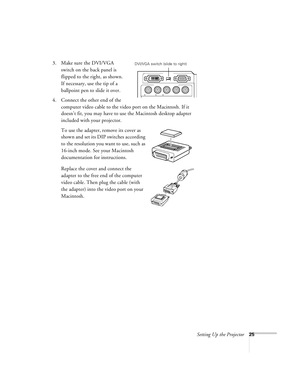 Setting up the projector | Epson 8100i User Manual | Page 31 / 120