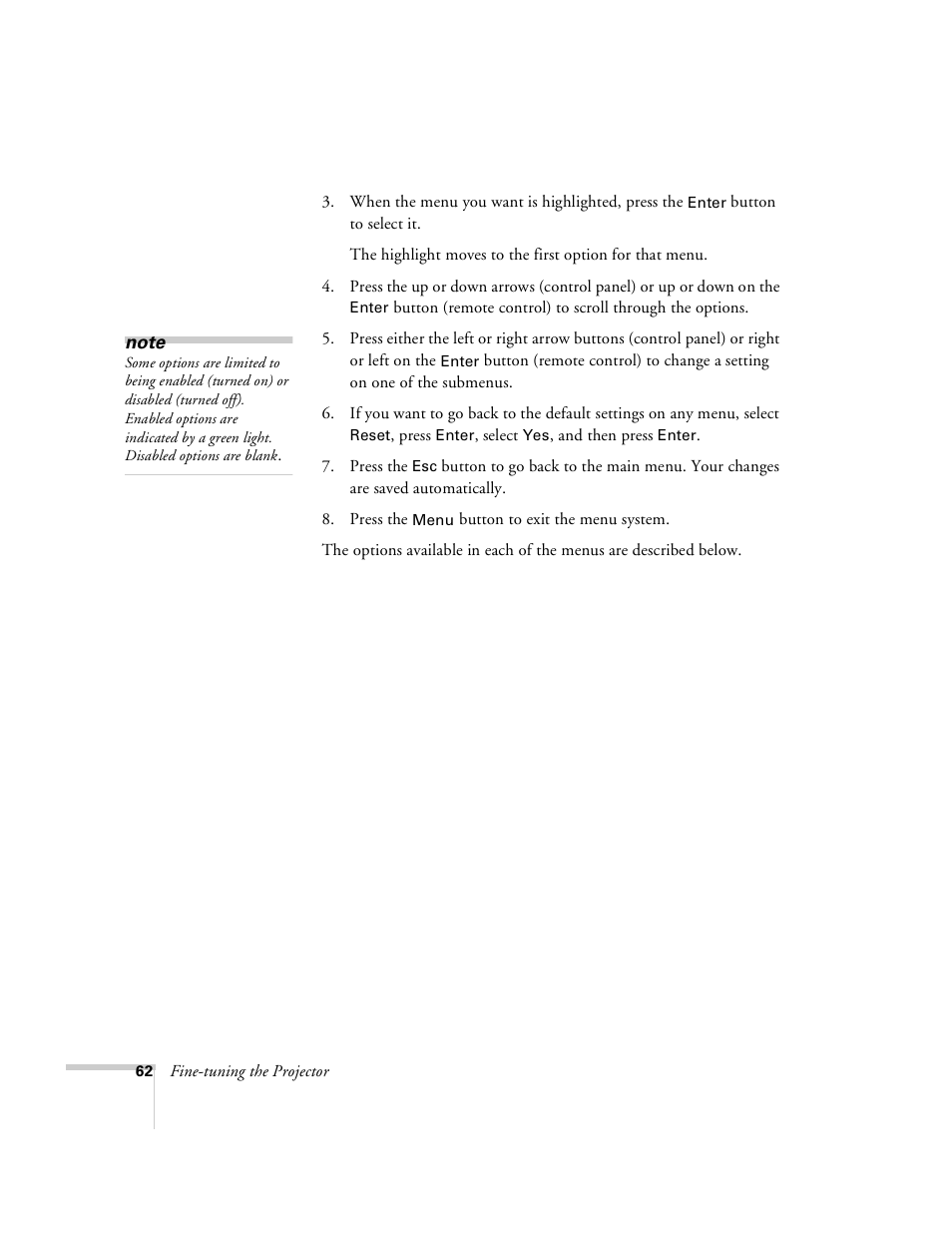 Epson 8100i User Manual | Page 68 / 120