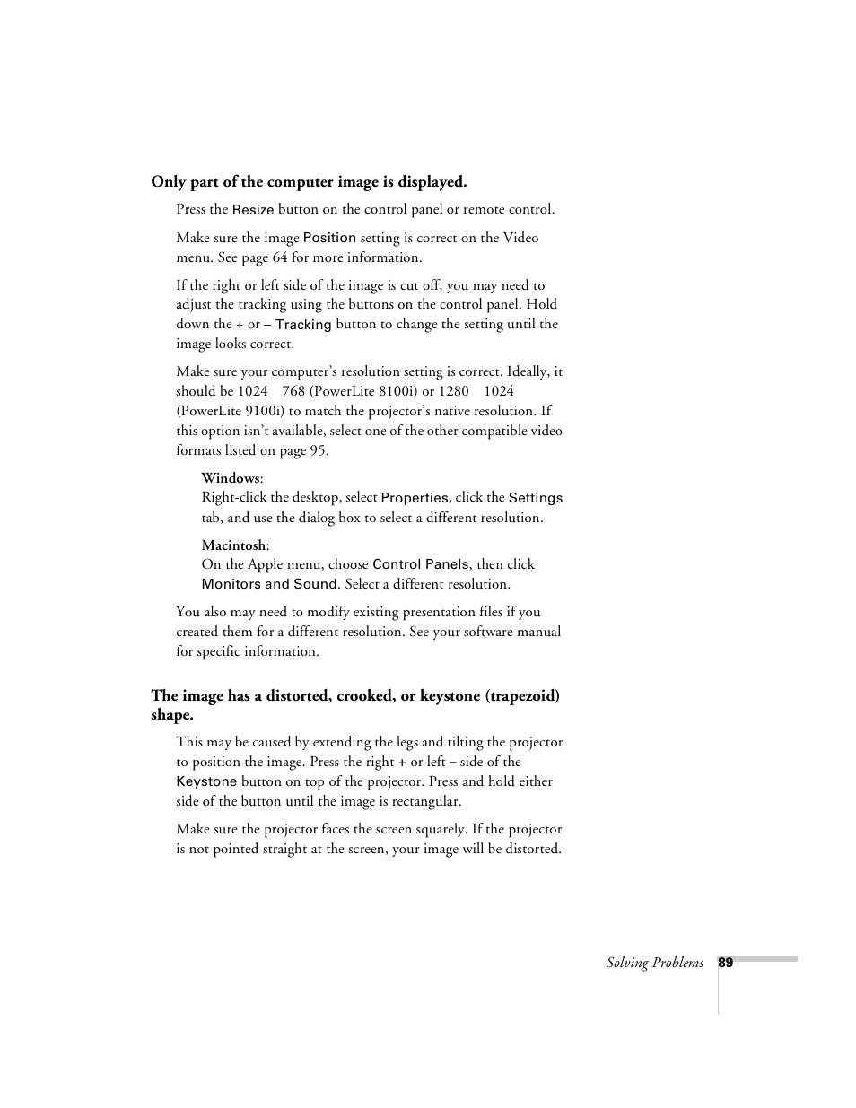 Epson 8100i User Manual | Page 95 / 120