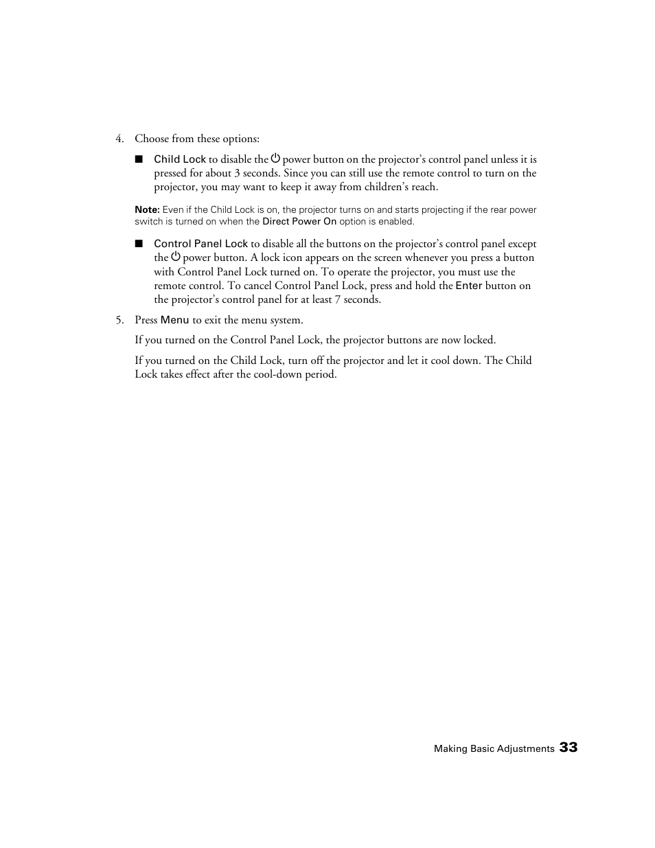 Epson POWERLITE 5010E User Manual | Page 33 / 86