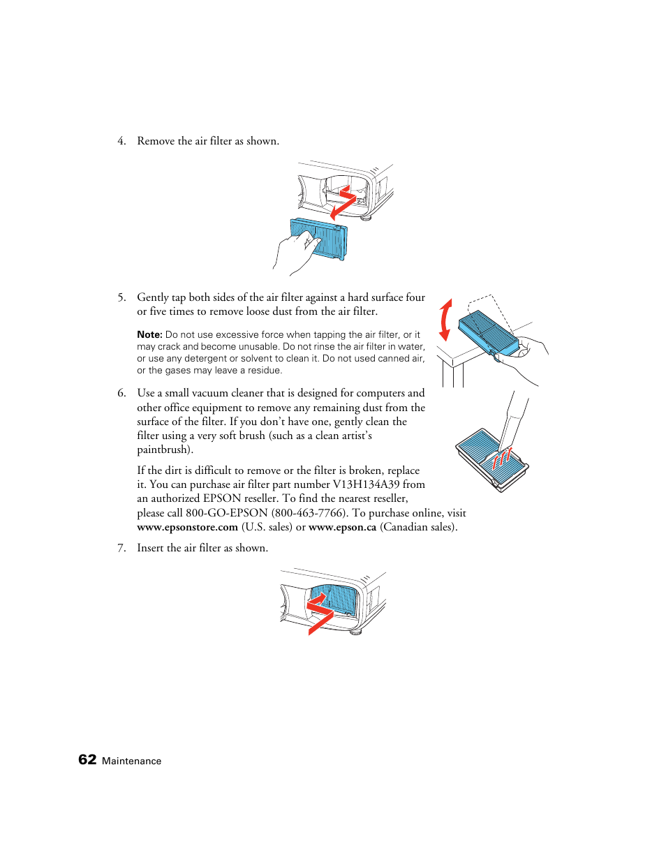 Epson POWERLITE 5010E User Manual | Page 62 / 86