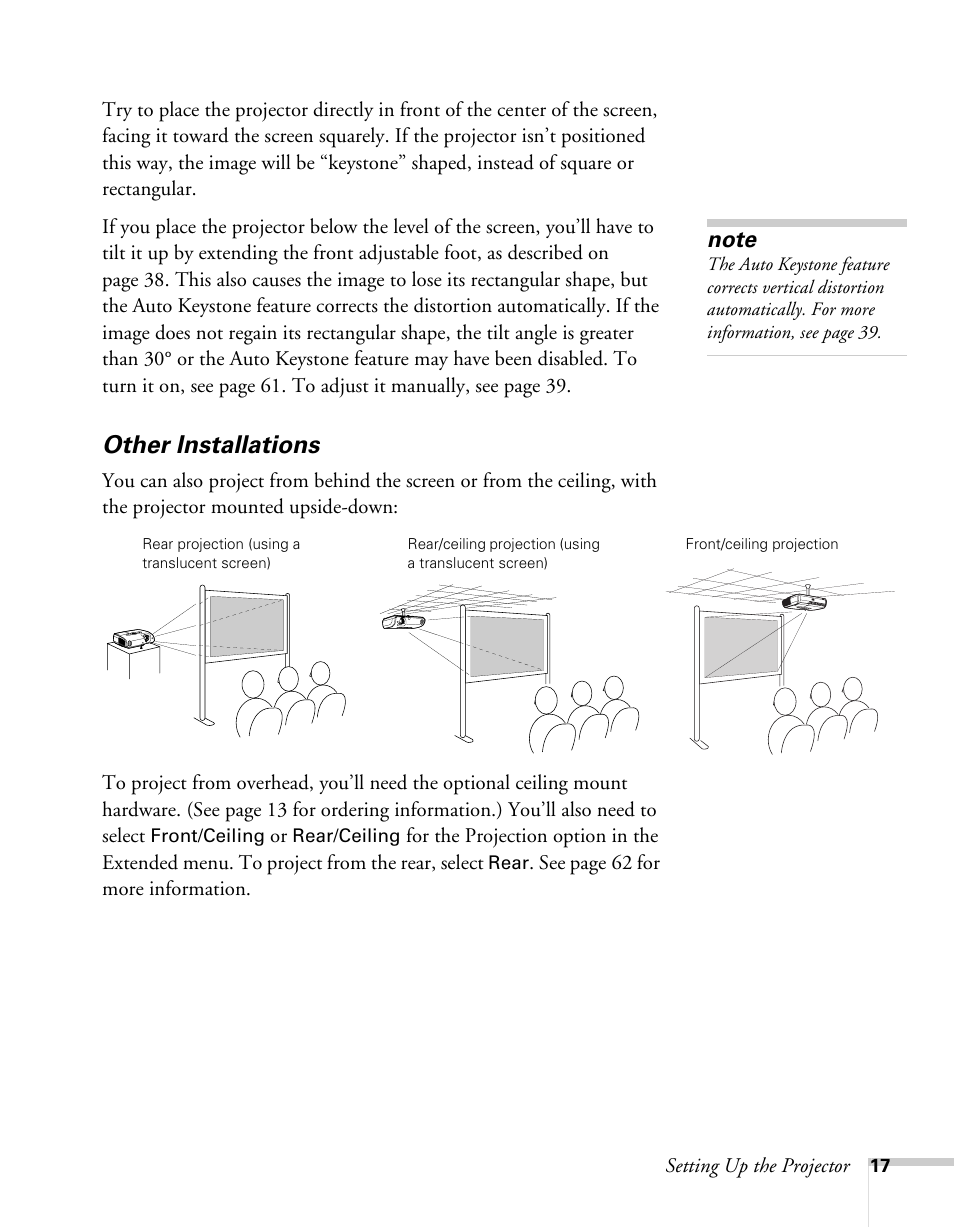 Other installations | Epson 62c/82c User Manual | Page 17 / 113