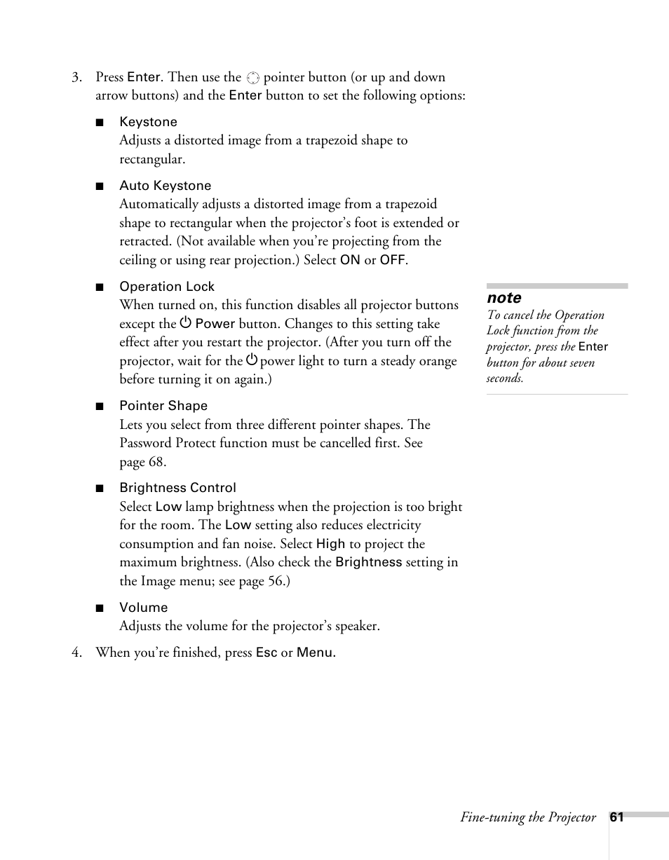 Epson 62c/82c User Manual | Page 61 / 113