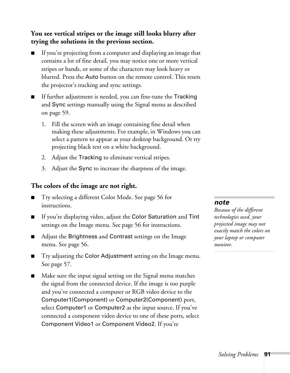 Epson 62c/82c User Manual | Page 91 / 113