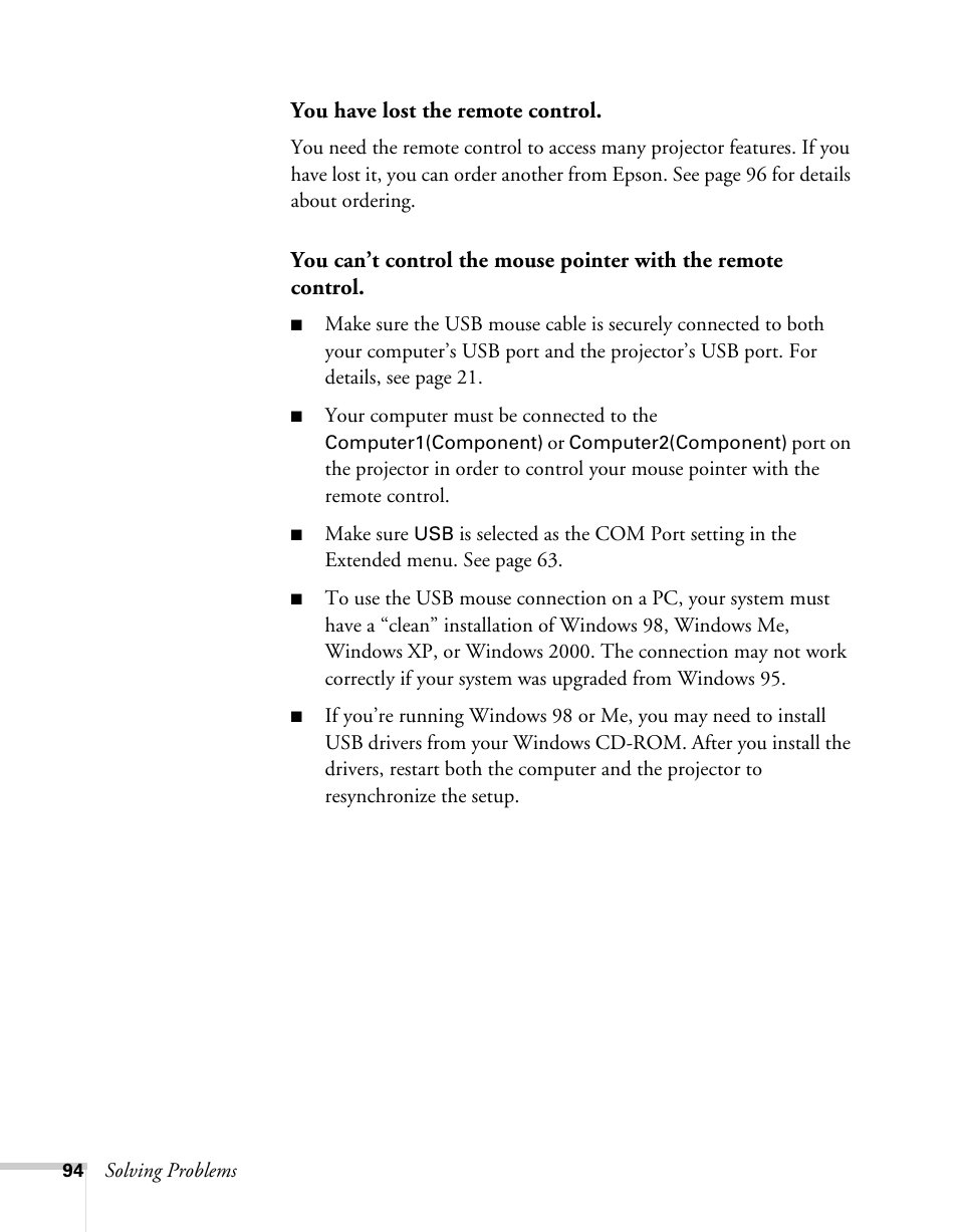 Epson 62c/82c User Manual | Page 94 / 113