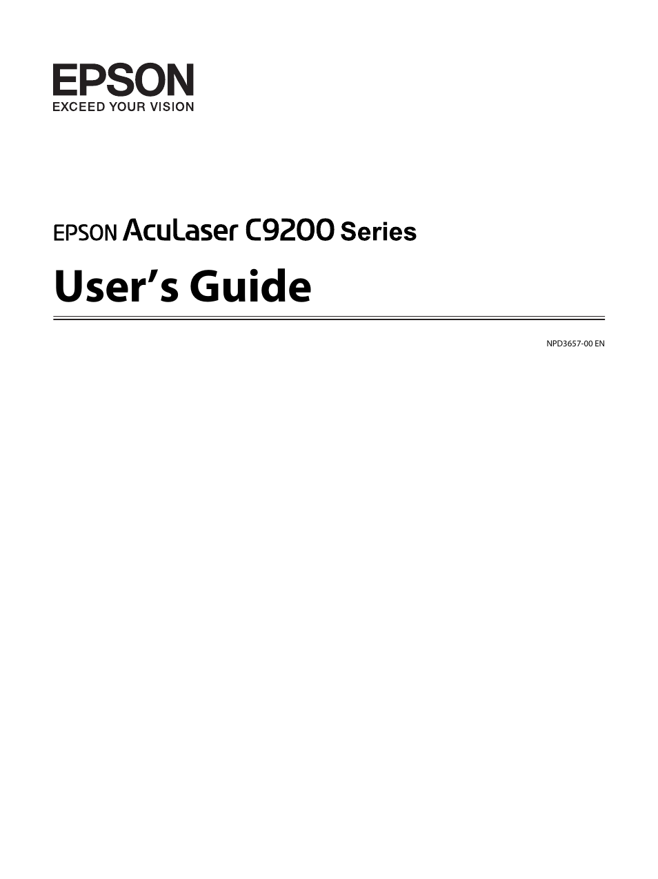 Epson AcuLaser C9200 Series User Manual | 271 pages