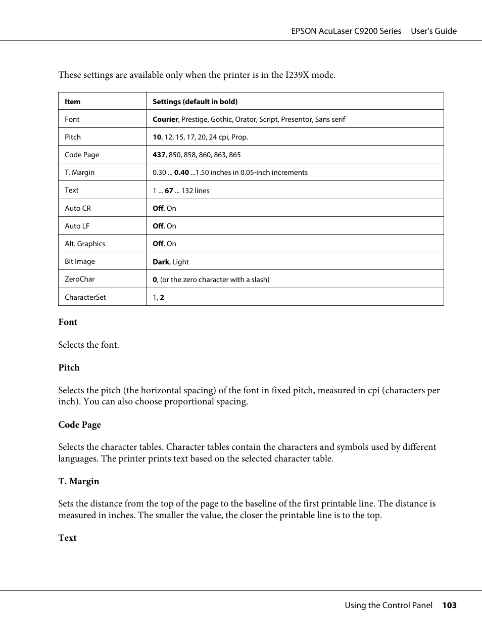 Epson AcuLaser C9200 Series User Manual | Page 103 / 271