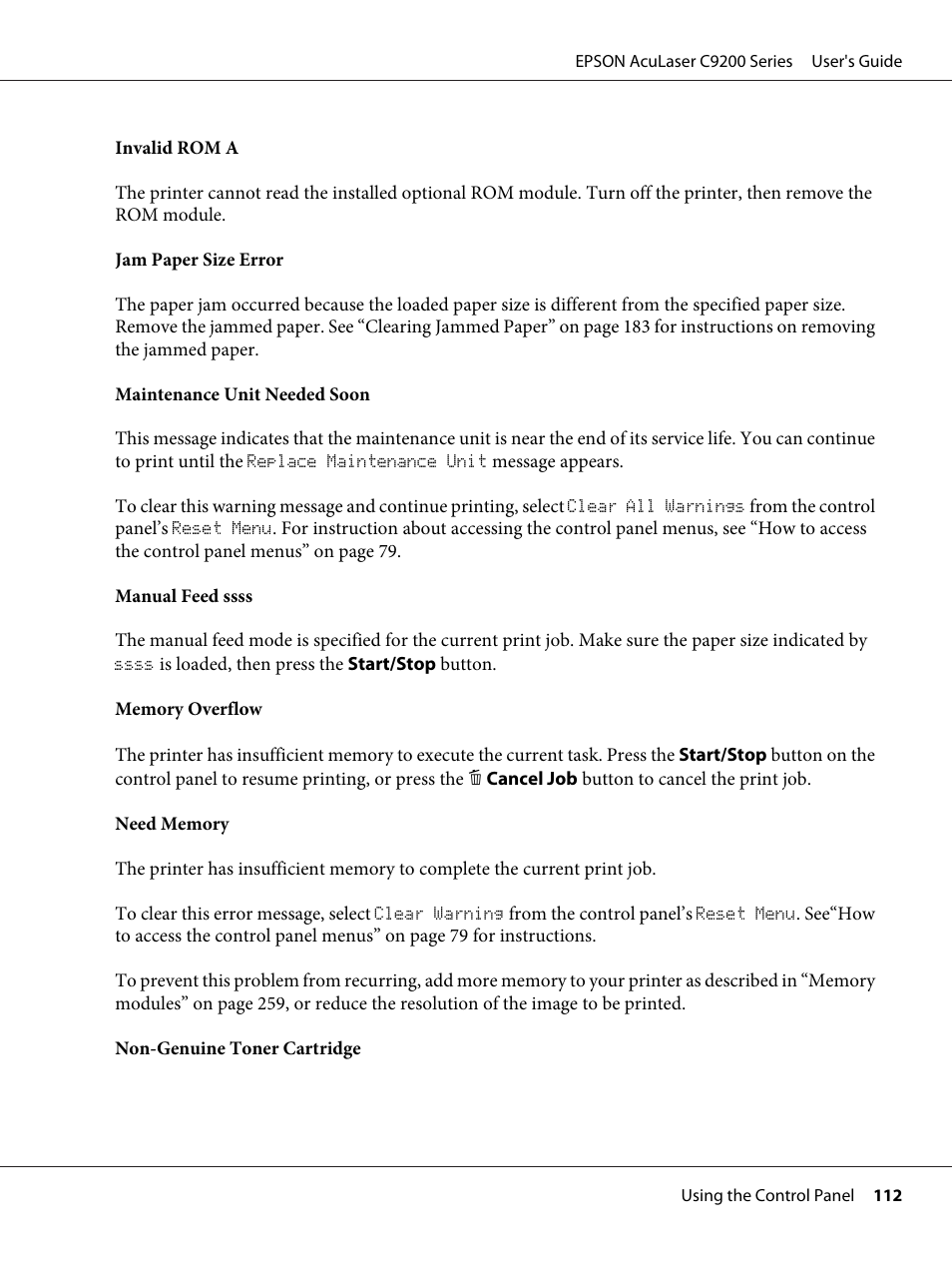 Epson AcuLaser C9200 Series User Manual | Page 112 / 271