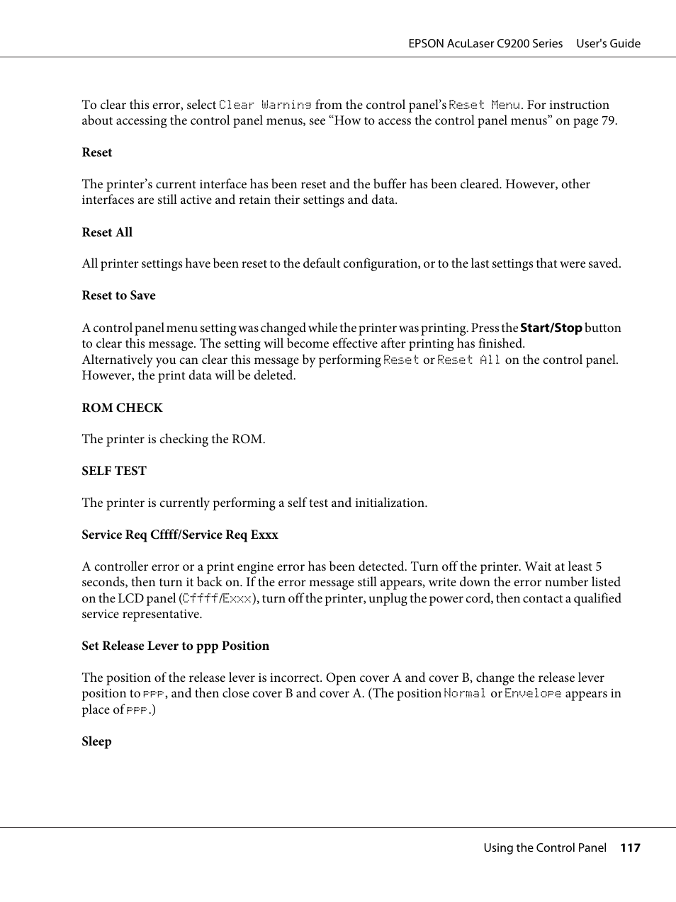 Epson AcuLaser C9200 Series User Manual | Page 117 / 271