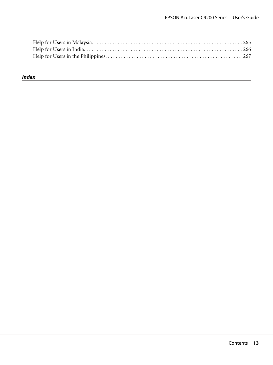 Epson AcuLaser C9200 Series User Manual | Page 13 / 271
