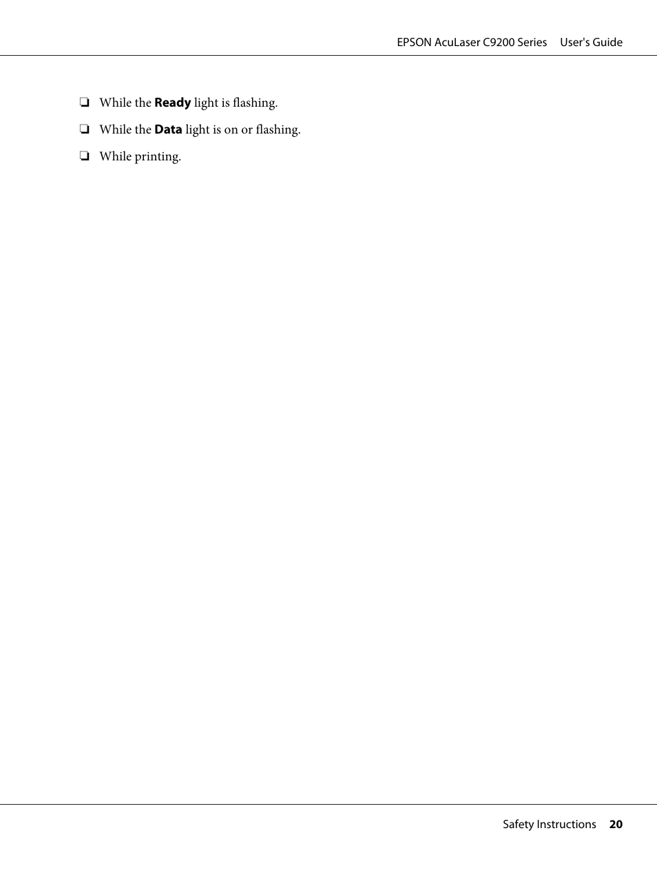 Epson AcuLaser C9200 Series User Manual | Page 20 / 271