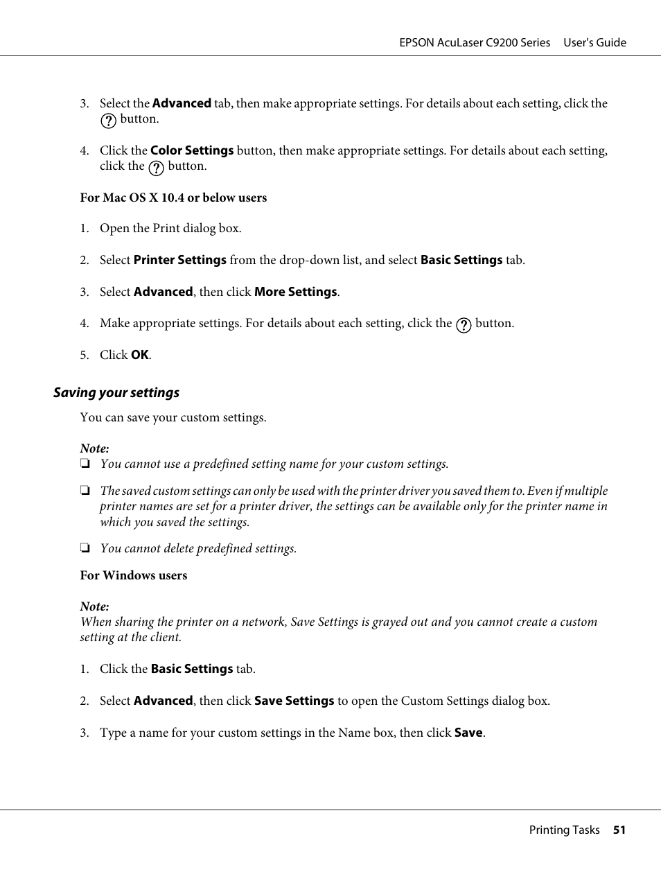 Epson AcuLaser C9200 Series User Manual | Page 51 / 271