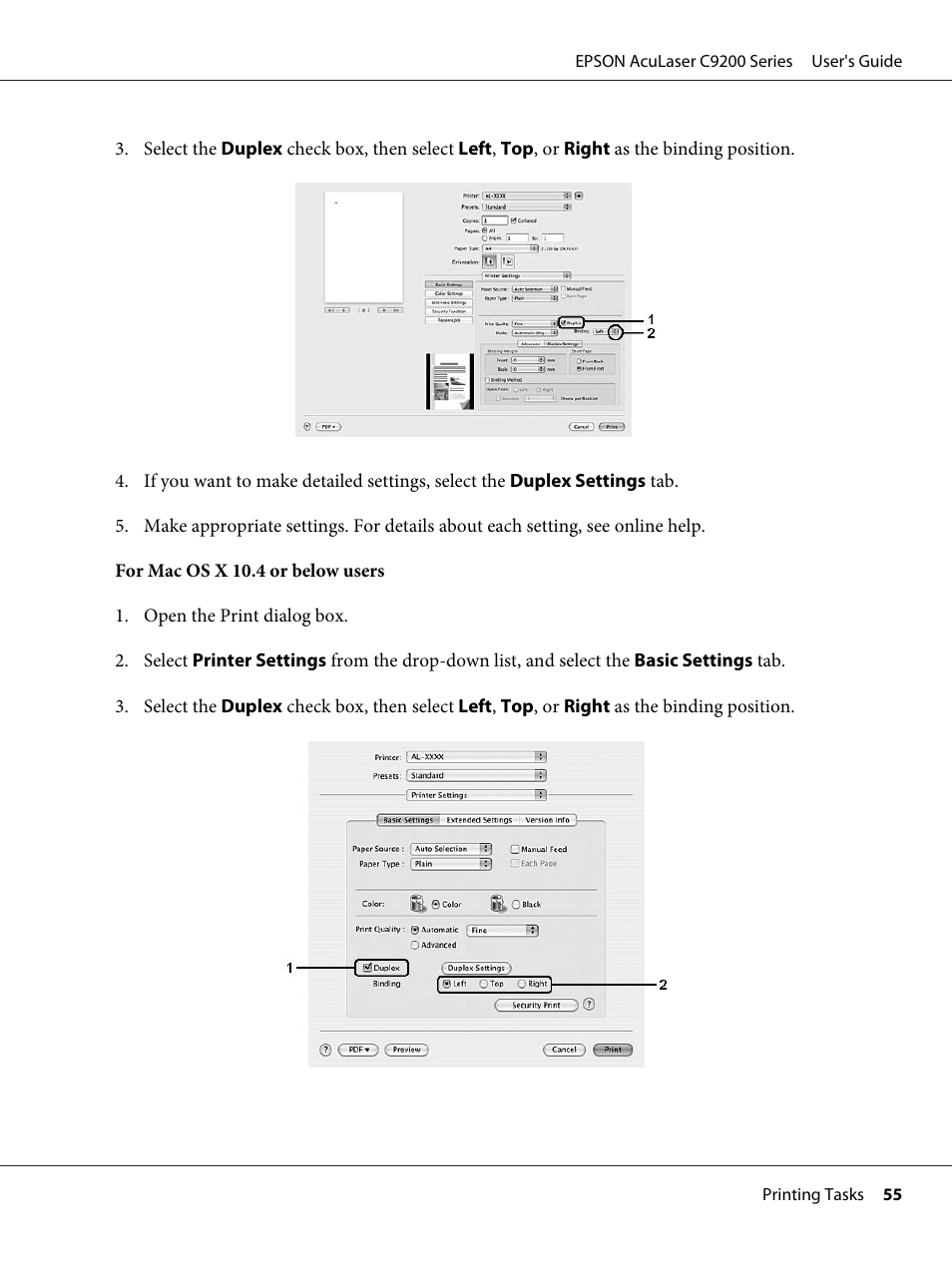 Epson AcuLaser C9200 Series User Manual | Page 55 / 271
