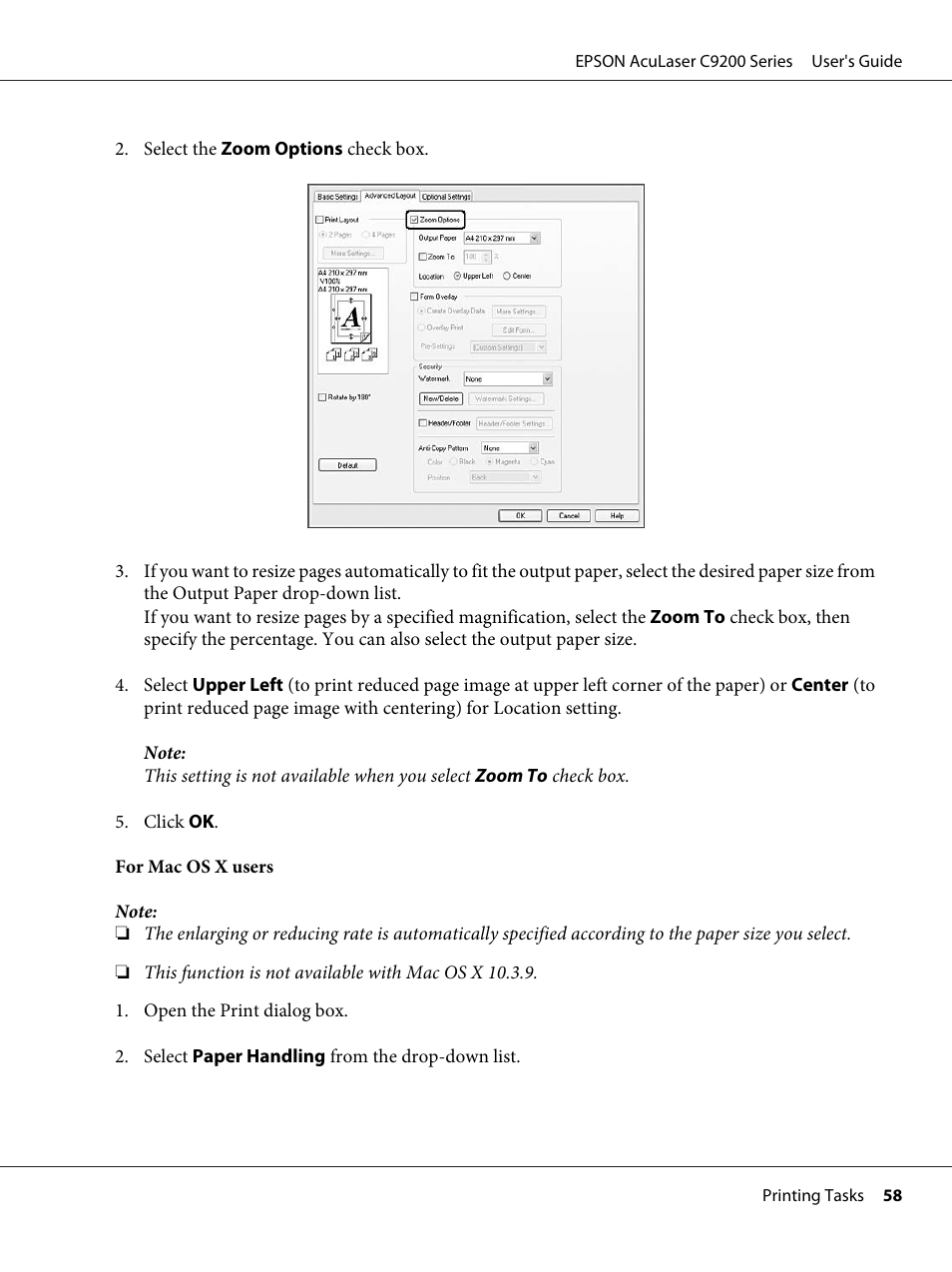 Epson AcuLaser C9200 Series User Manual | Page 58 / 271