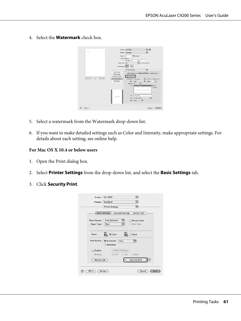 Epson AcuLaser C9200 Series User Manual | Page 61 / 271