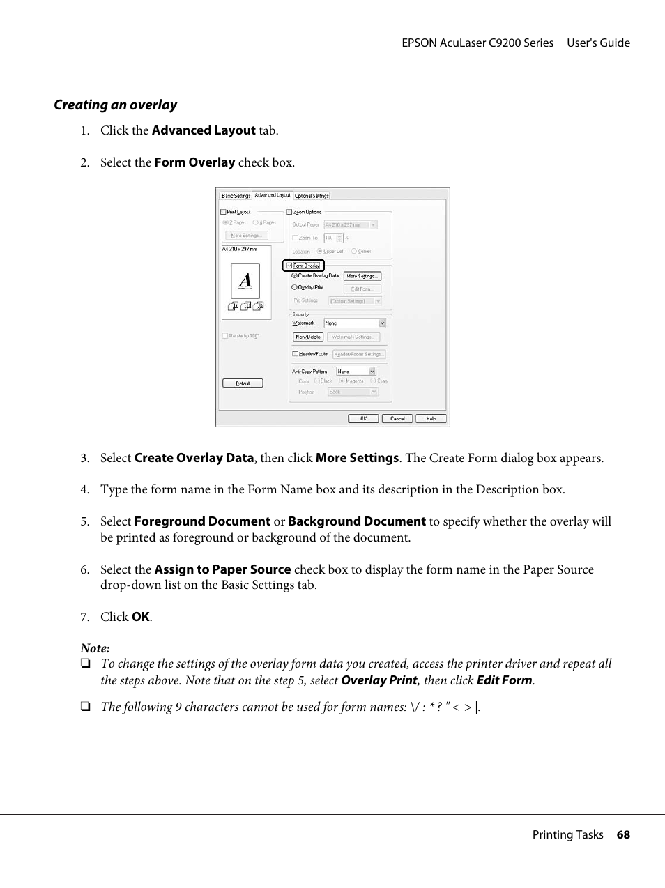 Epson AcuLaser C9200 Series User Manual | Page 68 / 271