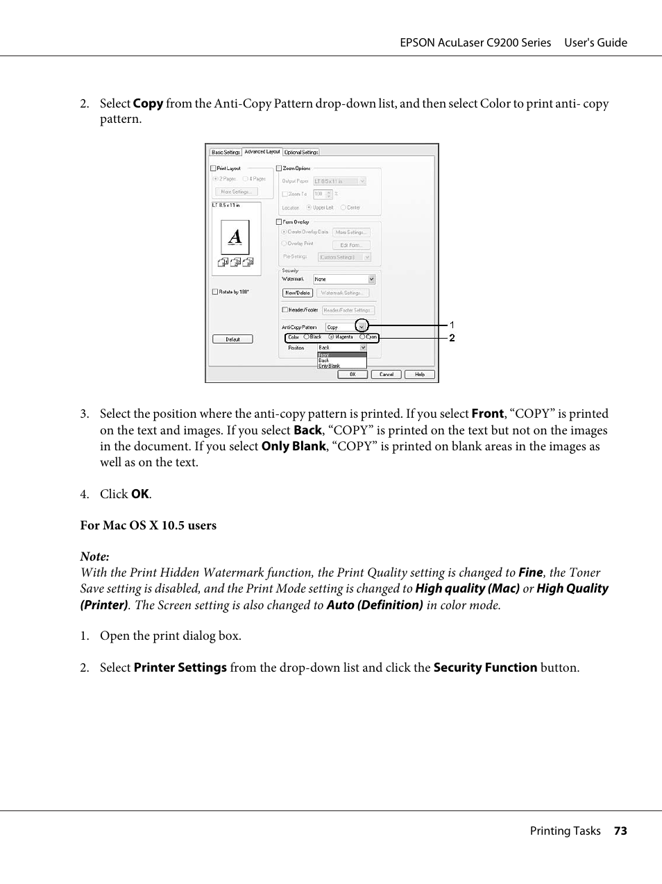 Epson AcuLaser C9200 Series User Manual | Page 73 / 271