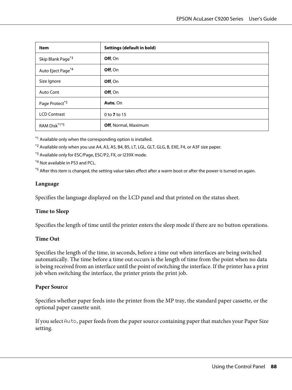 Epson AcuLaser C9200 Series User Manual | Page 88 / 271
