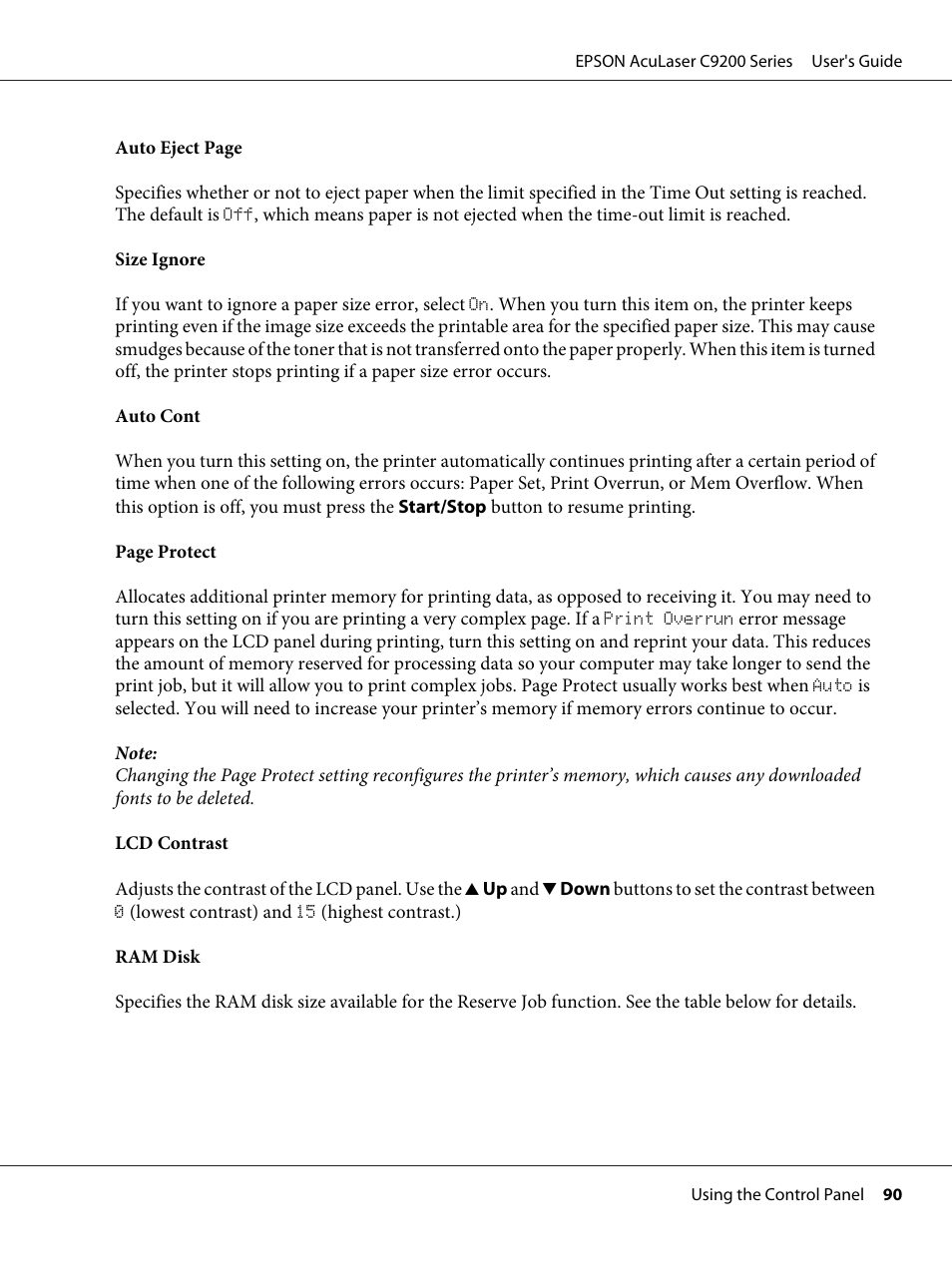 Epson AcuLaser C9200 Series User Manual | Page 90 / 271